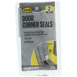 M-D Door Corner Seals, White, 2-Pack