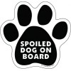 SPOILED DOG ON BOARD Cute PAW PRINT Fridge Car Magnet