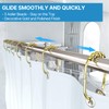 MENGJINGO 12PCS Wide Shower Curtain Hooks, Rust Proof Stainless Steel