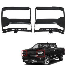 munirater 2 PCS Headlight Trim Bezel Cover LH RH Replacement for Silverado 1500 2016-2018