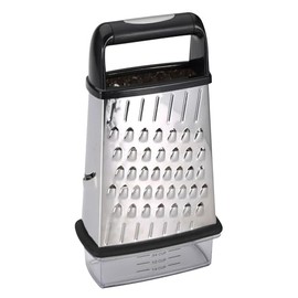 Bergner Q3553 Reibe, 4 Seiten, 15 x 13,5 x 22,5 cm, Edelstahl, Kollektion Foodies
