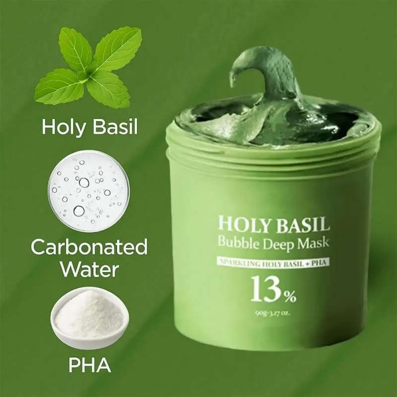Holy Basil Bubble Deep Mask 90g Tipo De Piel Grasa