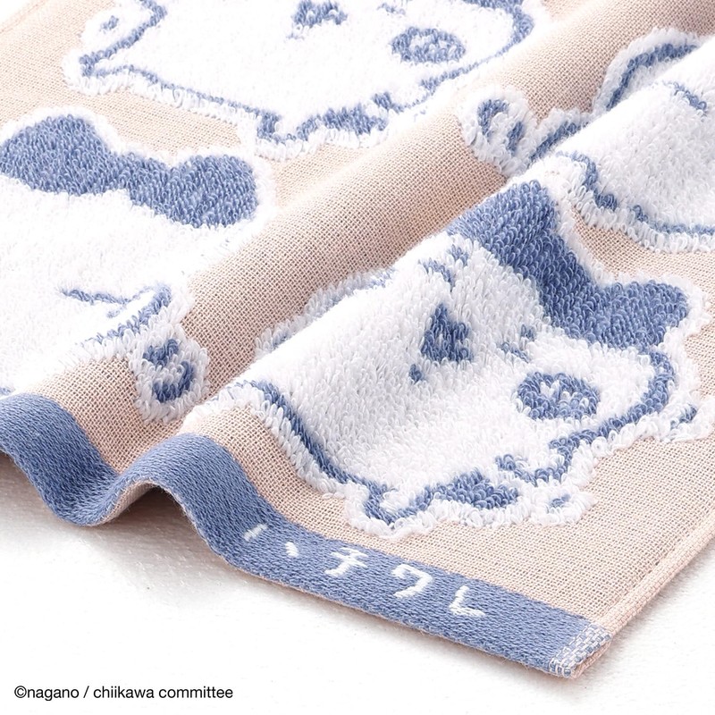 Chiikawa 41-1230080 Ye Towel Handkerchief, Pink, Gauze Pile, Approx. 9.8