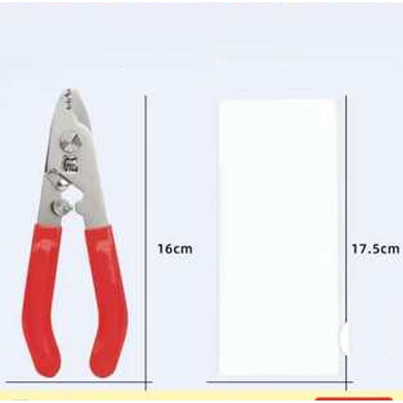 Fiber Optic Stripper Stainless Steel 3 Port Wire Stripper Pliers