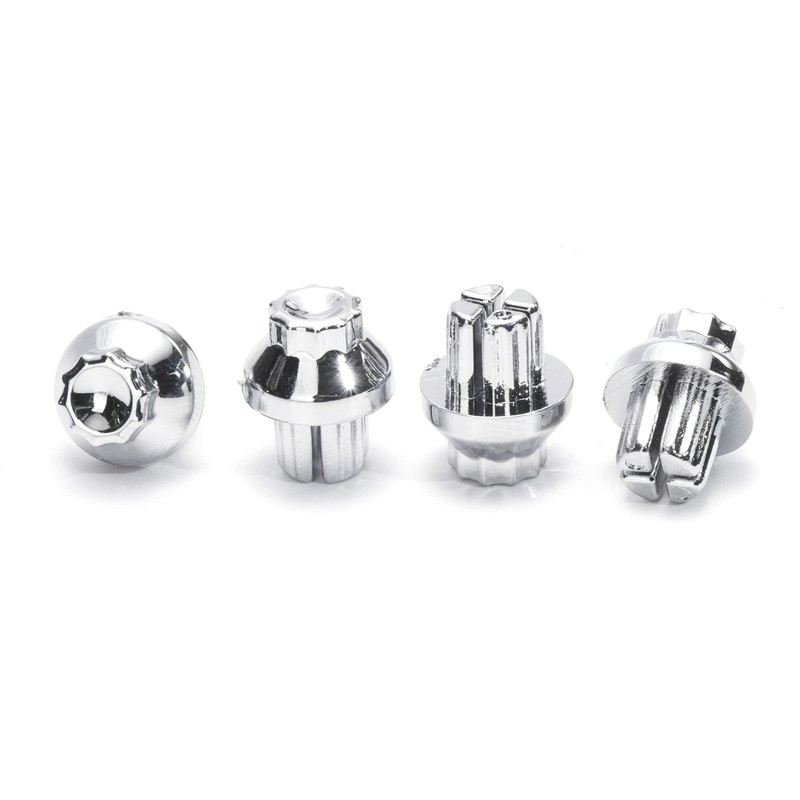 RTRHINOTUNING 50pcs Chrome Silver Universal Wheel Rim Lip Rivets Nuts