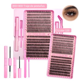 Eyelash Extension Natural Eyelashes 30d40dset9-16mmdiyblack