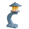 TIAAN 24”Height Japanese Style Lantern Solar Garden lamp Solar Pagoda