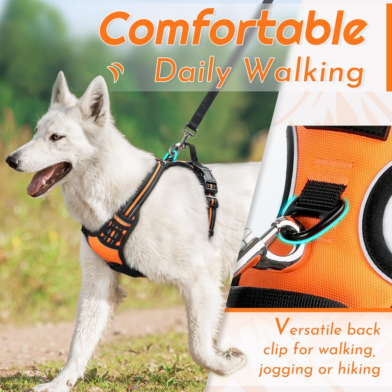 Eagloo Dog Harness for Large Dogs, No Pull Service Vest