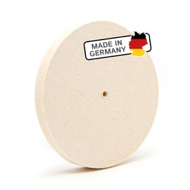 Polishing Wheel for Felt Sanding Block (95% Wool) with Hole, Diameter 150 mm, 15 mm Thick, Polishing Felt for Angle Grinder and Lathe, Sanding Block Disc Made of Wool Felt - Made in Germany