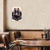 DOODLREAM Wall Decoration Rustic Bear Drinking Coffee Tin Sign Retro
