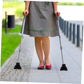 Mikinona 2Pcs Skid Rubber Tips for Hiking Poles Durable Crutch Accessories with Reinforcement for Outdoor Use and Compatible with Brands