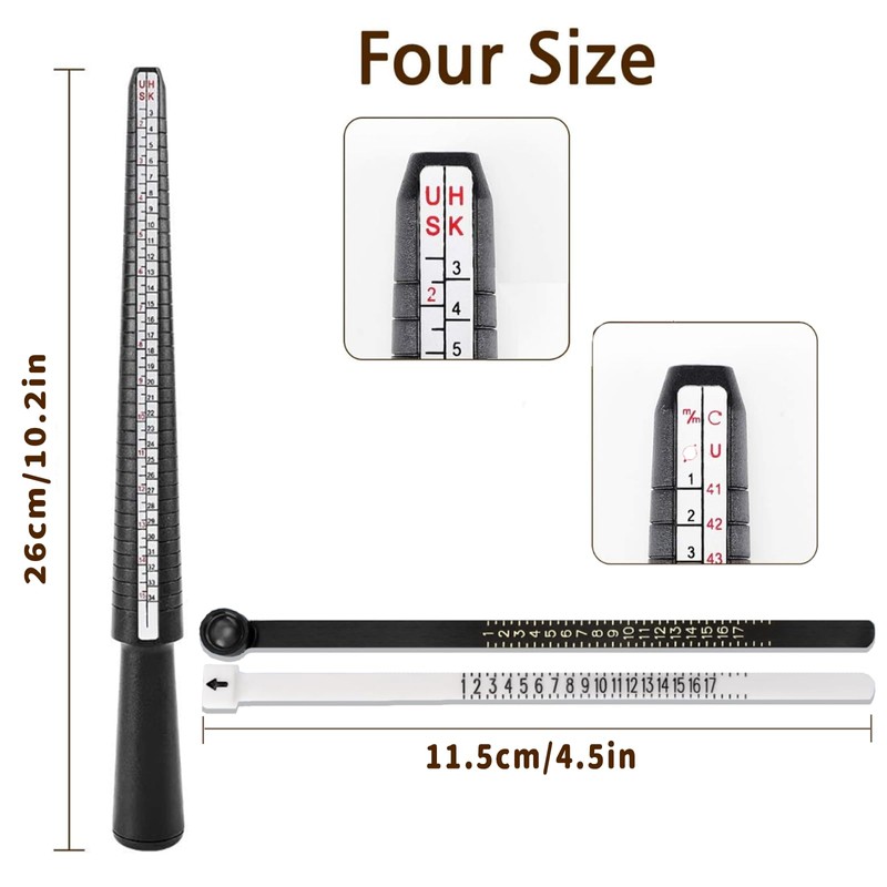 Ring Sizer Measuring Tool,Ring Measurer and Mens Ring Sizer,7pcs Rings