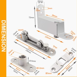 TamBee Self Closing Door Pivot Hinges Heavy Duty Hinges for Wood Doors 360 Degree Shaft Stainless Steel Pivot Hinge System (Self Closing L Shape)