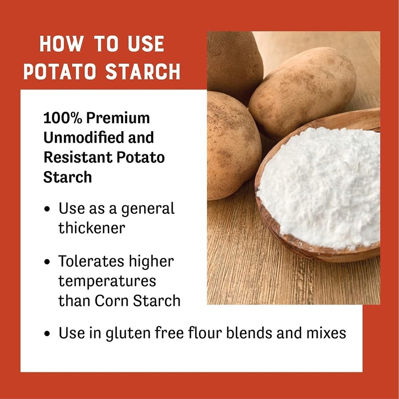 Judee’s Unmodified Potato Starch 4 lb - Just One Ingredient