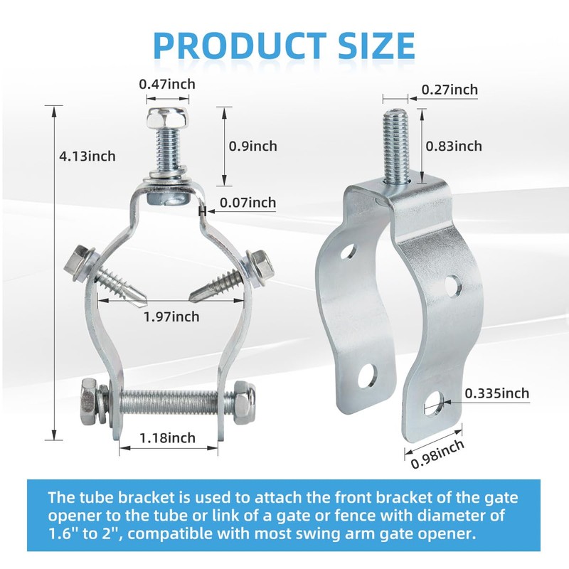 Universal Tube Gate Bracket Kit for Automatic Swing Gate Opener