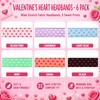 Heart Headbands for Women Elastic Non Slip Valentines Day Headbands