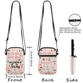 Texas Souvenirs Gifts Life is Better in Texas Makeup Bag, Texas, Travel Gift for Women, In Texas Cr Eu, Cosmetic bag with print