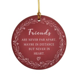 Best Friend Christmas Tree Ornaments Friendship Hanging Ornament for Women Friends Long Distance Bestie Gifts Ornaments Friendship Birthday Gifts for Girls New Years Bday Xmas Gifts for Friend Female