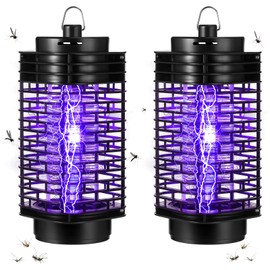 Kittmip 2 Pcs Bug Zapper Mosquito Zapper Fly Traps Indoor for Home Mosquito Repellent Outdoor Patio Insect Mosquito Trap Killer for Kitchen Backyard Garden Camping Bedroom Office Fruit, Black