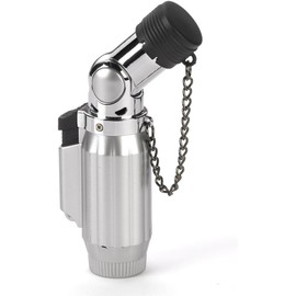 Vertigo by Lotus Vertigo Intimidator Quad Torch Lighter - Brushed Chrome & Chrome