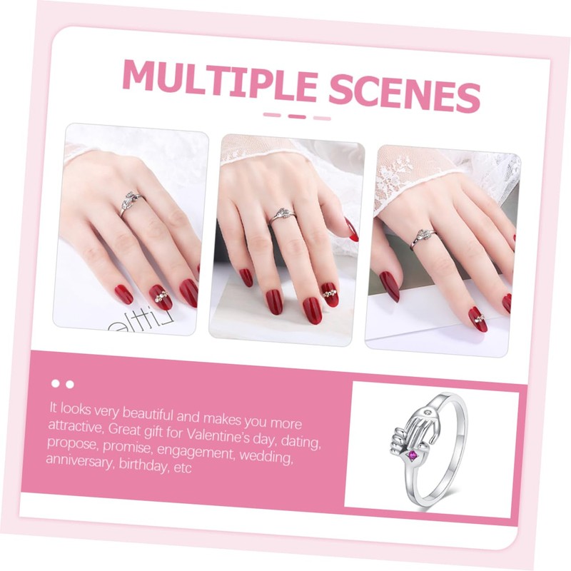 Healeved 3sets 2pcs Opening Rings for Couples Creative Lover Jewelry