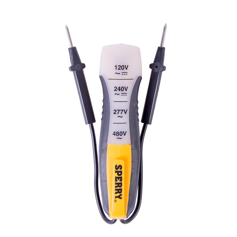 Sperry Instruments ET6204 4 Range Voltage Tester, Yellow, 80-480V AC/DC