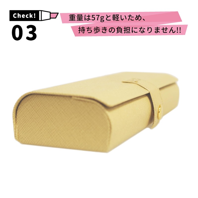 CHARMANT SH462 Glasses Case, Lightweight, Box-Shaped, Buttons, Magnet-free, Compact, Stylish,