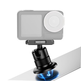 NEEWER Soporte Magnético Cámara Compatible con dji Osmo Action 5 Pro / 4/3, 360° Adaptador Rótula Liberación Rápida con Rosca 1/4" para POV Tomas, Jaula Cámara, Palo Selfie, Trípode, AC013