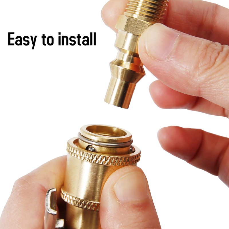 Roastove 1/4" RV Propane Quick Connect Adapter, Propane or Natural