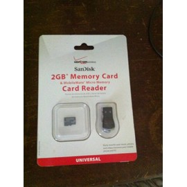 SanDisk 2GB microSD Memory Card w/USB 2.0 MobileMate Micro Reader