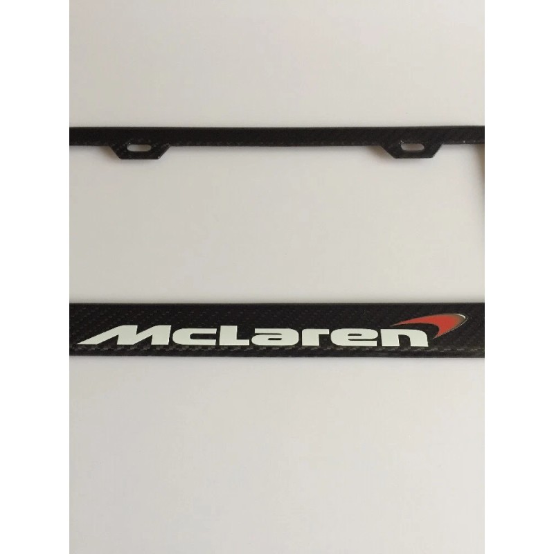 Super Car Gear McLaren White Lettering 100% Carbon Fiber License