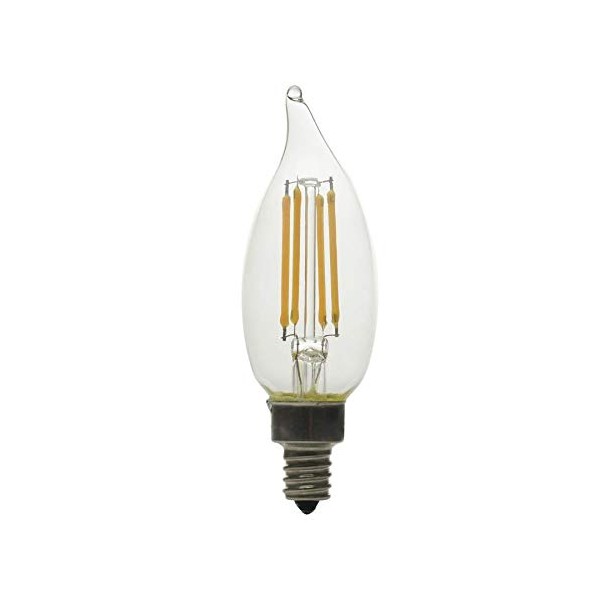 GE Basic 6-Pack 60 W Equivalent Dimmable Warm White Ca10 LED Light Fixture Light Bulbs Vintage Soft LED Decorative Candelabra Antique