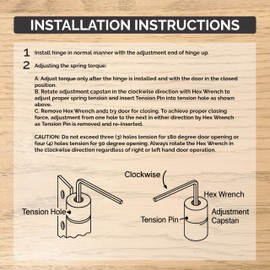 Hinge Outlet Adjustable Spring Hinges, 4 Inch with 5/8 Inch Radius in Oil Rubbed Bronze, Self Closing, Door Closing Hinges, 6 Pack