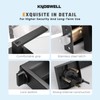 KNOBWELL 6 Pack Matte Black Heavy Duty Entry Door Handle