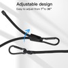 XIAOCHENG 36 inches Adjustable Bungee Cords with Hooks，Super Resilient，Easy to