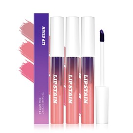 Lip Stain Peel off - 3 Colors Lip Tint Peel Off - Matte Peel Off Lip Stain - Matte Liquid Lipstick Nude Lip Gloss Waterproof Lip Tint Stain Non-stick Cup Peel Off Lipstick Lip Makeup for Women