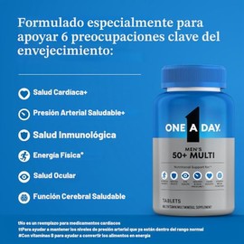 One A Day Multivitamínico Healthy Advantage para hombres con vitaminas A, C, E, B6, B12, calcio y vitamina D, tableta, 200 unidades (paquete de 1)