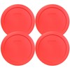 Pyrex 7201-PC 4-Cup Red Food Storage Replacement Lid (4-Pack) -