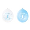 Happy 1st Birthday Blue Latex Balloons (22cm) Pack of 10