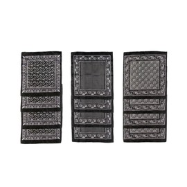 Paliacates Negros x 12 - Fabricados en México, Pañuelos Multiusos de Poliéster Resistente, Económicos y Versátiles, 60x56 cm