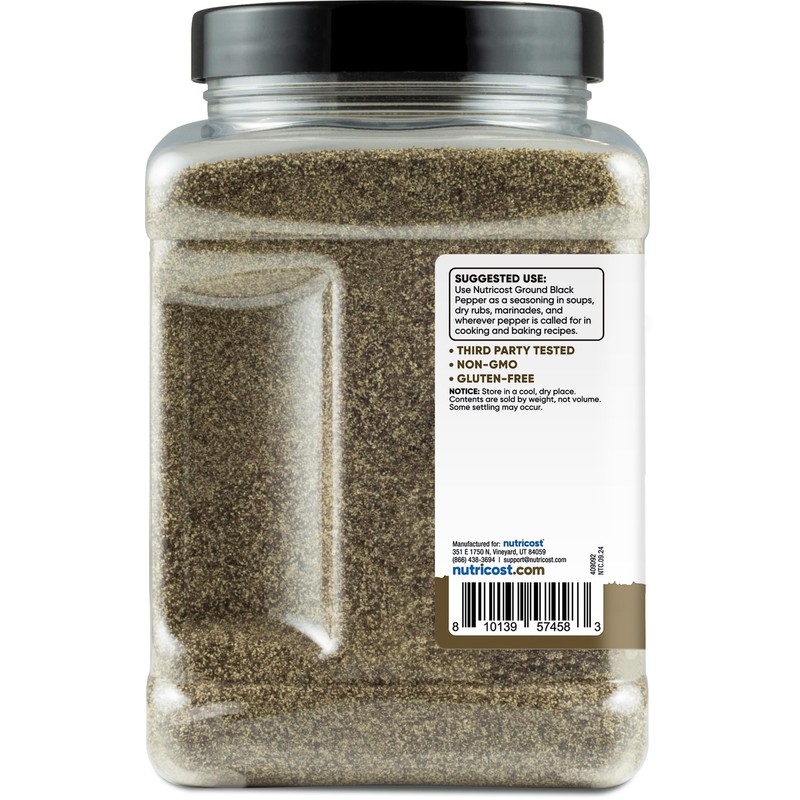 Nutricost Pantry Coarse Ground Black Pepper (1.3 Pounds) - No