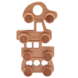 Woodily Wooden Toys - Wooden Toy Wooden Cars for Children Boys Girls from 0 Months, Sustainable, Montessori Toy Wooden Car Baby Toy Birth Motor Skills Toy Chew Toy Birthday Gift