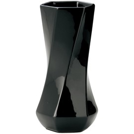 GREEN HOUSE Monochrome Flower Vase, Black, 4.7 x 4.7 x 9.4 inches (12 x 12 x 24 cm), 005-A/BK