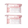 Arico Travel Cosmetics Empty Bottle Set of 10, Pink, 2 Sets / 아리코 여행용 화장품 공병 10종 세트, 핑크, 2세트