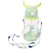 LABRIMP Straw Cup with Antler Design Leak Water Bottle for