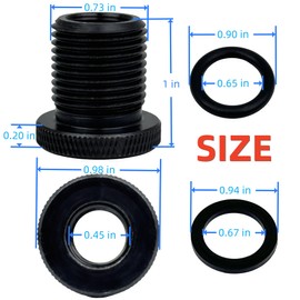 Thread Protector and Washers, 1/2 * 28-3/4 * 16, Black (2 Pack)