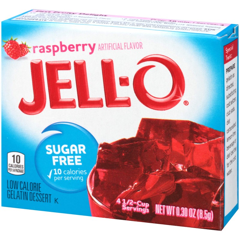 Jell-O Raspberry Sugar Free Gelatin Dessert Mix (24 ct Pack,