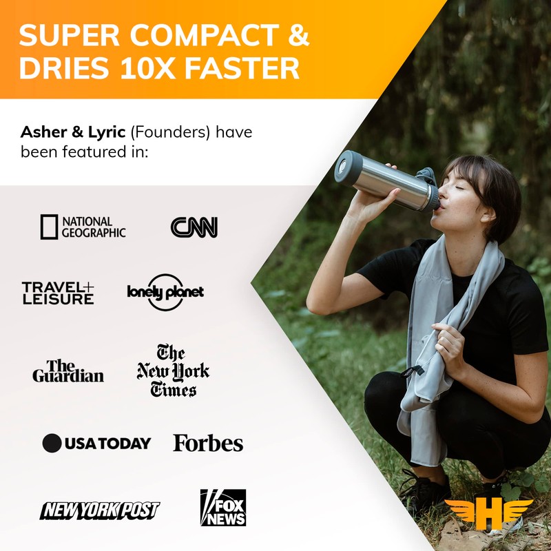 Hero Travel Supply Toalla de playa grande de microfibra compacta