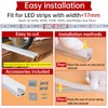 Muzata 5Pack 3.3FT/1M Spotless LED Channel with Hanging Wire No