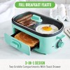 GreenLife 3-in-1 Breakfast Maker Station, Healthy Ceramic Nonstick Dual Griddles